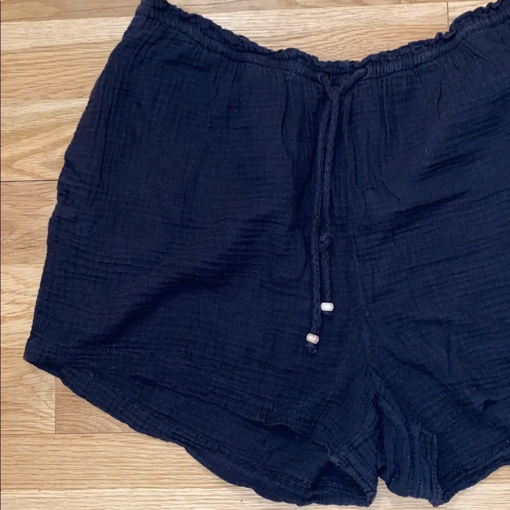 H&M Women's Black Drawstring Cotton Shorts size XL